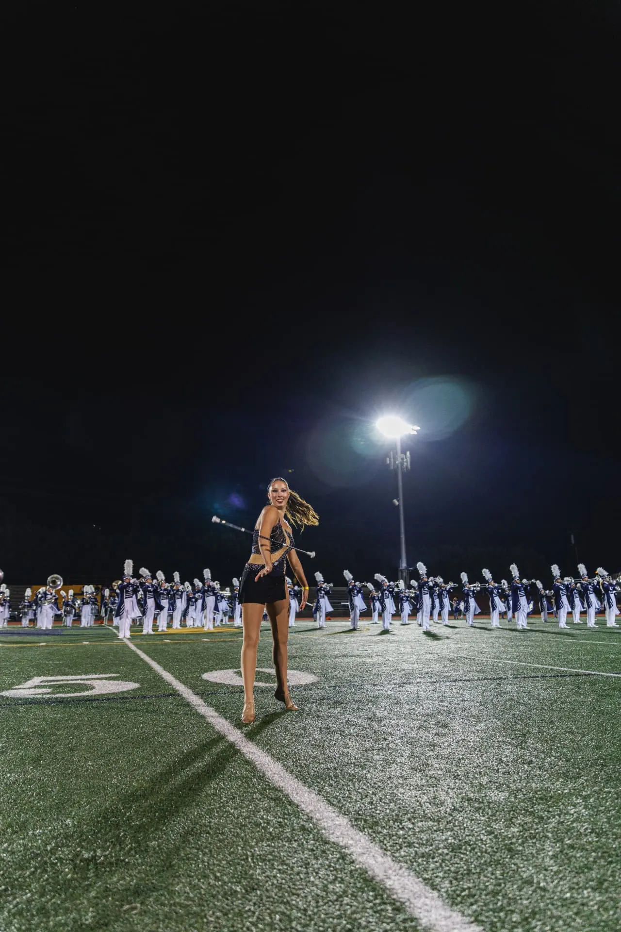Lavina Baird, University of Nevada Reno Feature Twirler